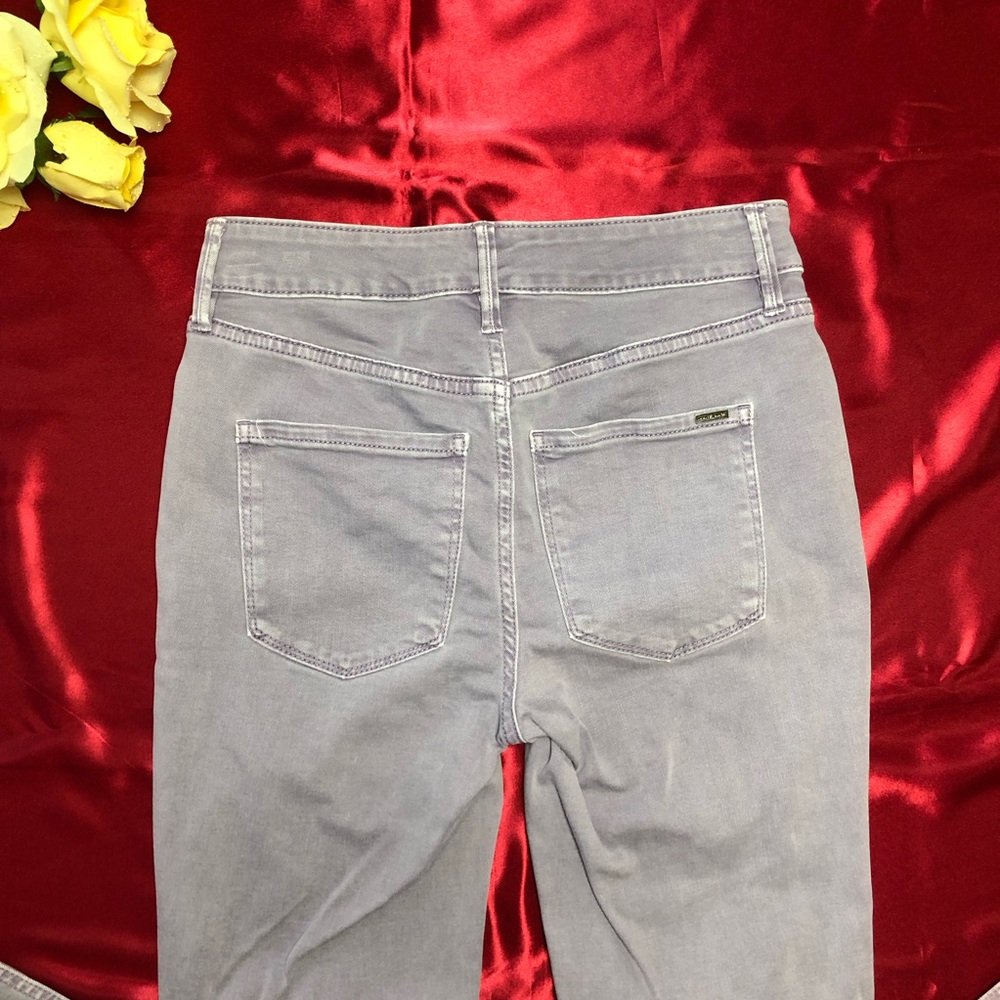 White House Black Market (WHBM) Purple Denim Skinny Ankle - Picture 5 of 7
